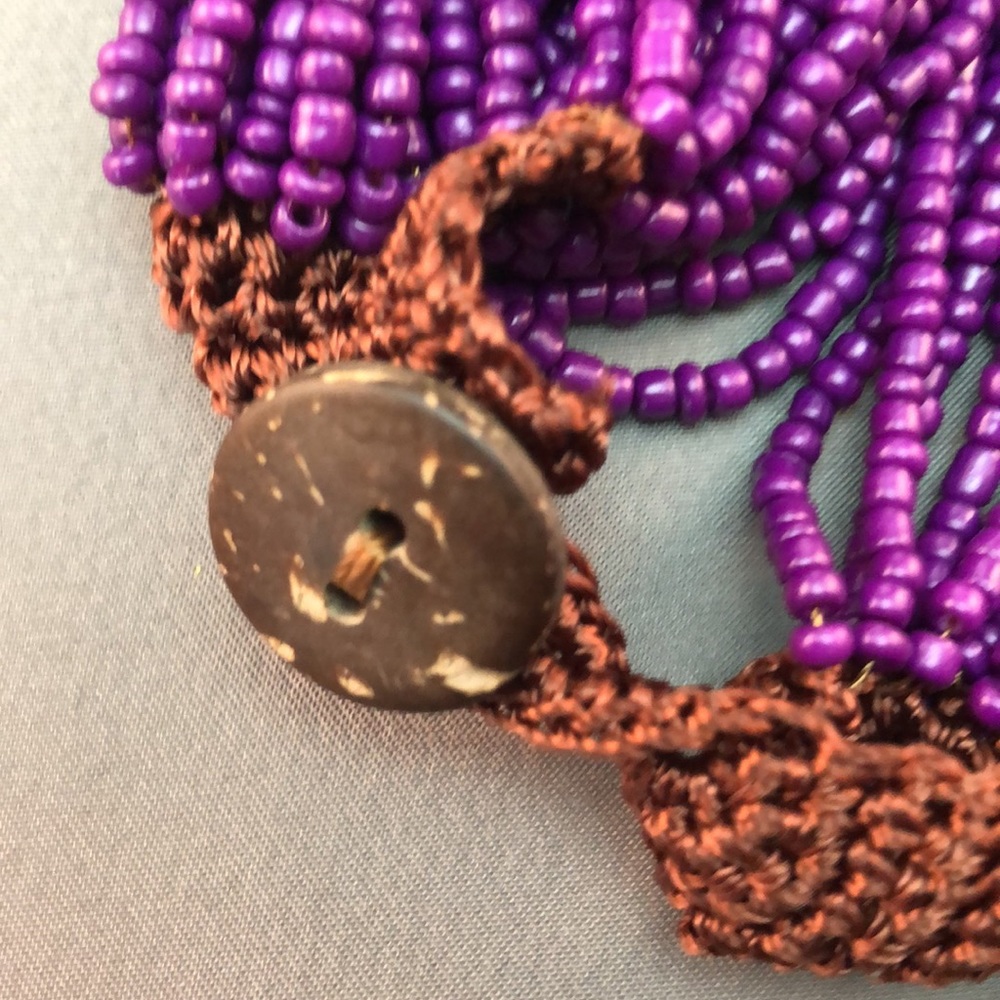 Purple Beaded Multi-Strand Necklace - Picture 14 of 15